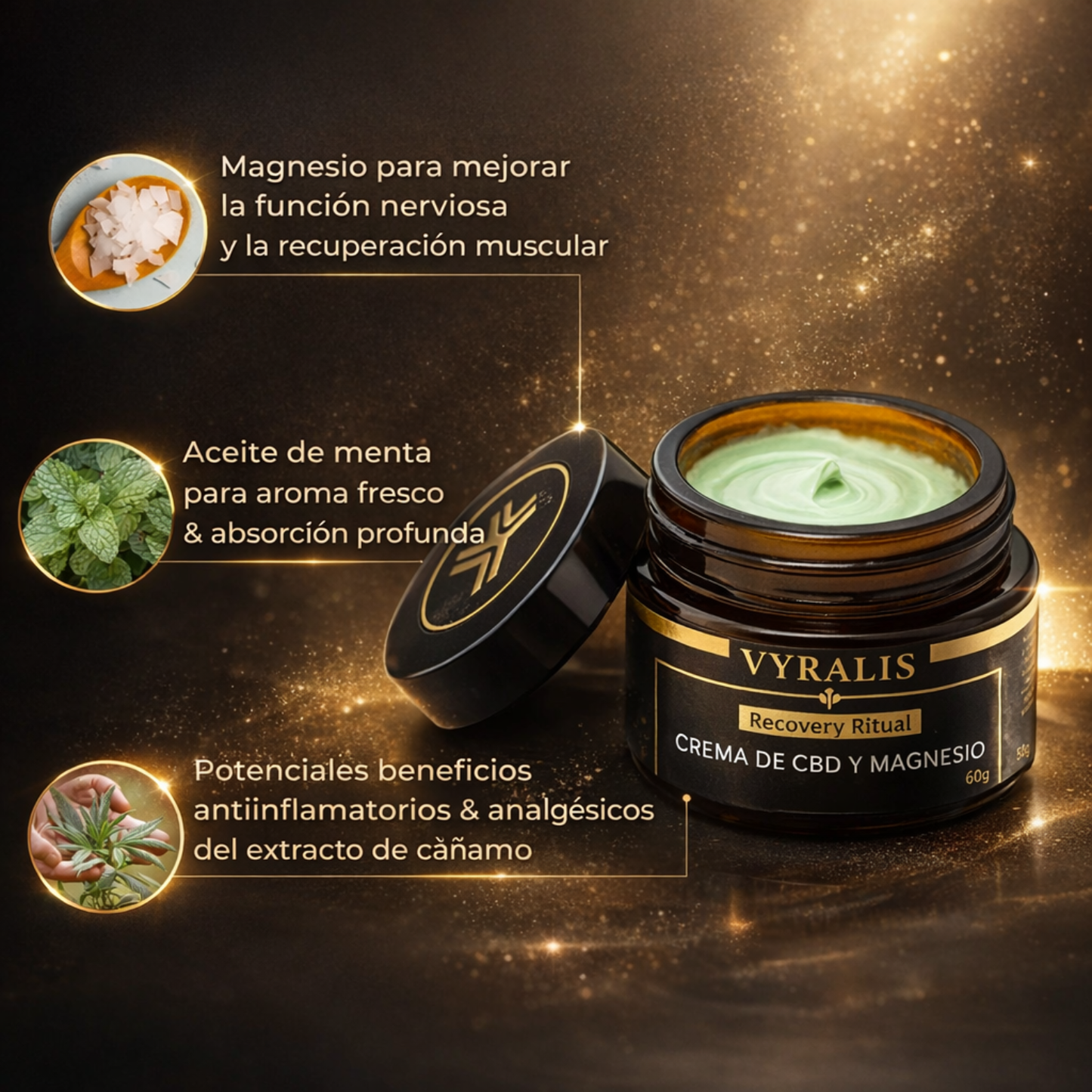 VYRALIS – Crema de CBD y Magnesio | Recovery Ritual